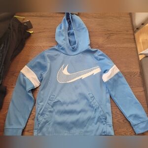 Nike Kids Blue and White Hoodie